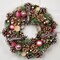 13.5" Frosted Christmas Wreath with Pinecones Twigs and Thistle Unlit